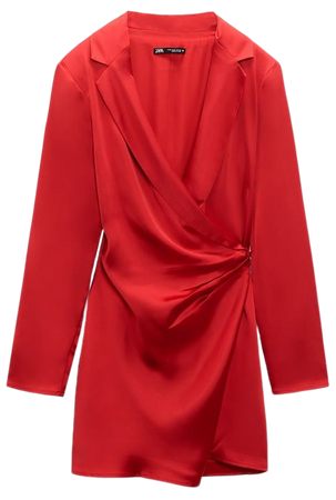 SATIN DRESS - Red | ZARA United States