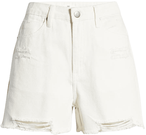 Ripped White Denim Shorts | Nordstrom
