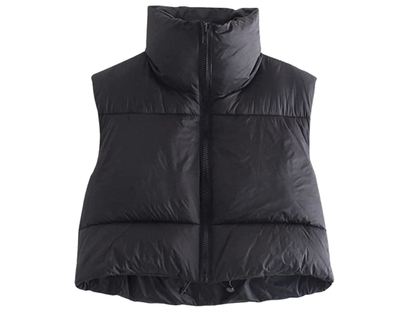 black puffer vest jacket