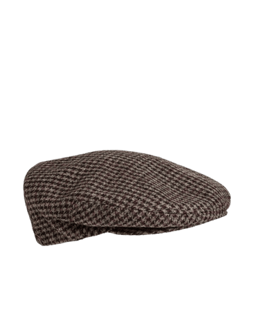Yann cap with houndstooth pattern