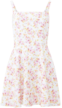 Benedetta Whisper Dress Summer White/Apricot | French Connection US