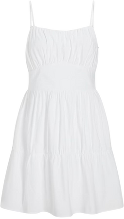 Square Neck Tiered Mini Dress | Express