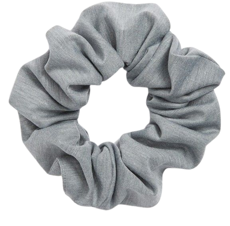 grey scrunchie