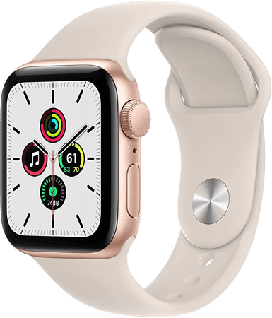 Amazon.com: Apple Watch SE (GPS, 40mm) - Gold Aluminum Case with Starlight Sport Band : Cell Phones & Accessories