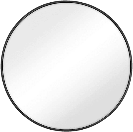Amazon.com: SONGMICS Round Wall Mirror, Decorative Circle Mirror, 24-Inch Diameter, Metal Frame, for Living Room, Bedroom, Bathroom, Entryway, Black ULWM102B01 : Home & Kitchen