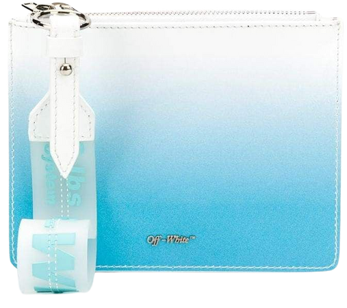 Off White faded wristlet clutch