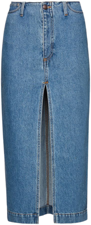 Bandless Denim Midi Skirt By Magda Butrym | Moda Operandi