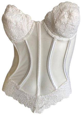 Christian Dior Vintage White Lace Lingerie Corset 34C For Sale at 1stdibs
