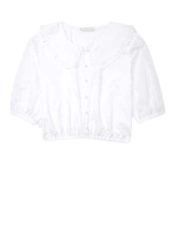 AE Peter Pan Button-Up Blouse