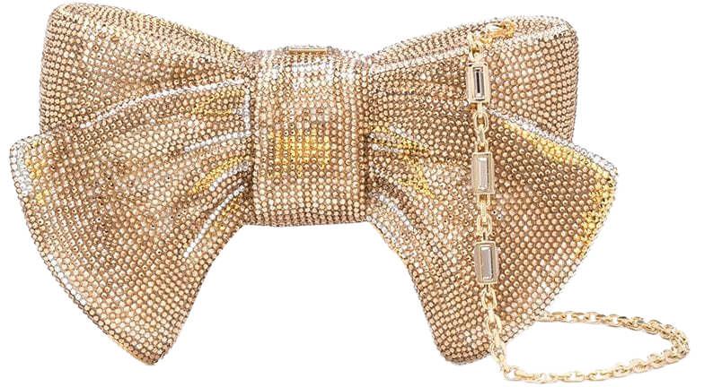 Judith Leiber Bow Embellished Clutch Bag M31867 Gold | Farfetch