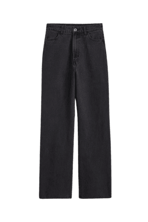 Wide High Jeans - Black - Ladies | H&M US