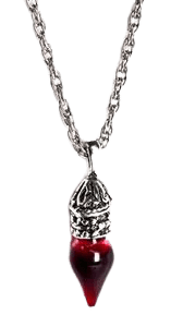 Blood Vial Silver Necklace