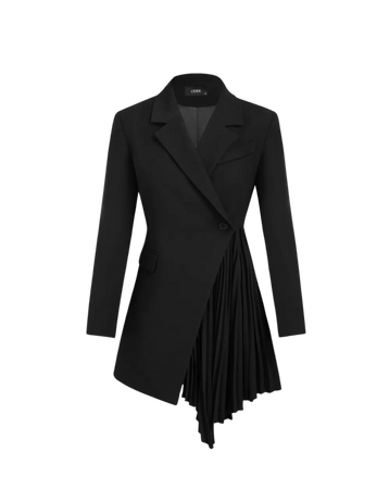 Black asymmetrical blazer