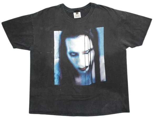 Marilyn Manson 1998 'Long Hard Road Out Of Hell' Boxy XL *Heavy Fade* – Elevated Vintage