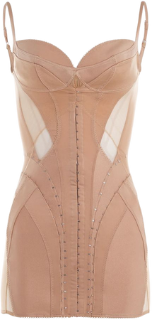 nude lingerie corset dress | MUGLER Official Website – Mugler
