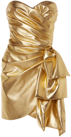 Gold Leather Dress by Dundas | Moda Operandi