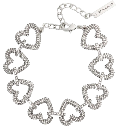 Mach & Mach Crystal Heart Link Bracelet | Nordstrom