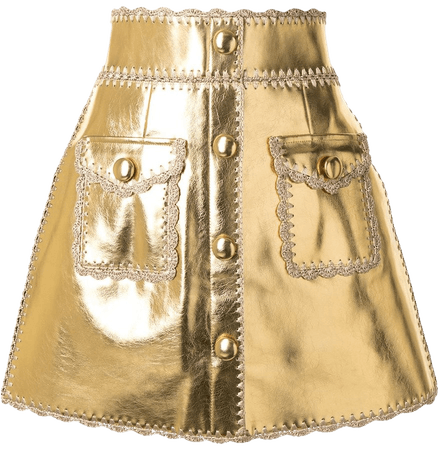 Shop gold Alice McCall Cool Cat metallic skirt with Express Delivery - Farfetch