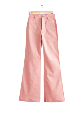 Bootcut High Waist Jeans - Pink - Trousers - & Other Stories US