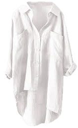 loose white button up shirt