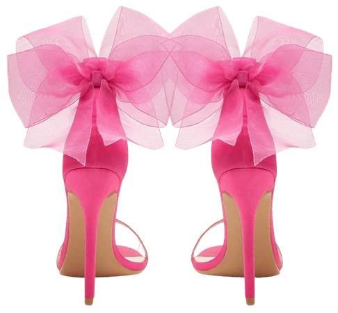 pink bow heel