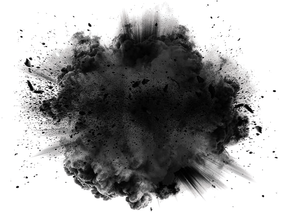 Big Explosion Blast With Black Smoke Cloud Background Free