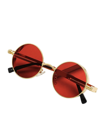 Metal Frame Round Lens Sunglasses | ROMWE