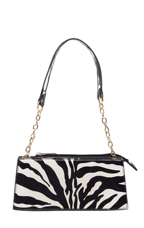 Zebra Chain Handle 90S Shoulder Bag | PrettyLittleThing USA
