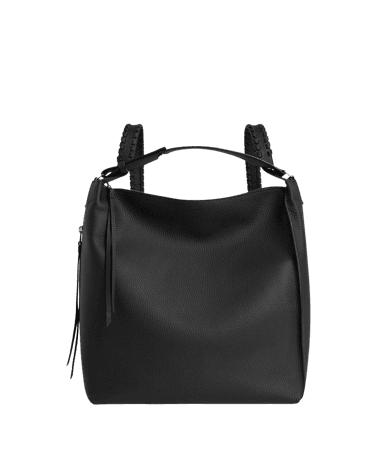 ALLSAINTS US: Womens Kita Leather Backpack (black)