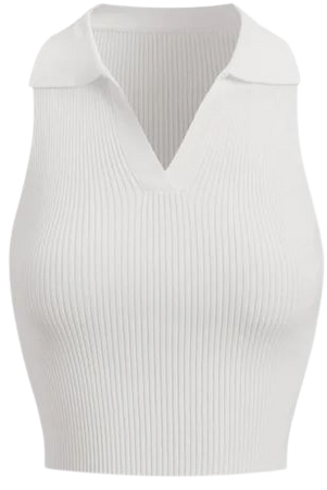 Ribbed Polo Tank Top – COMMENSE