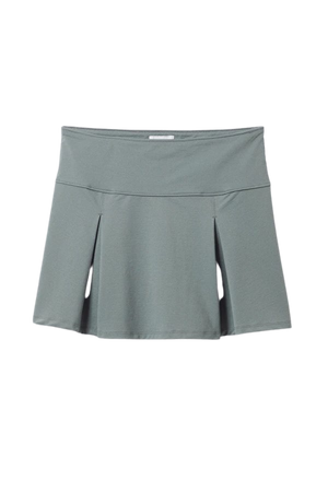 Pleated Mini Skirt - Grey - Weekday WW