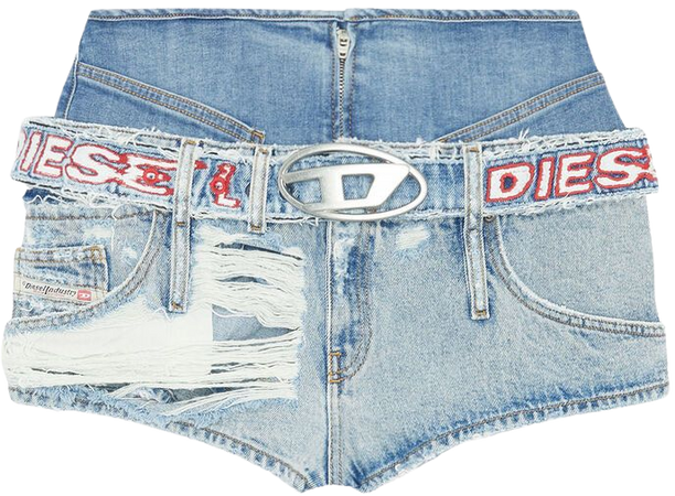 DE-MONKER Woman: Destroyed denim shorts | Diesel