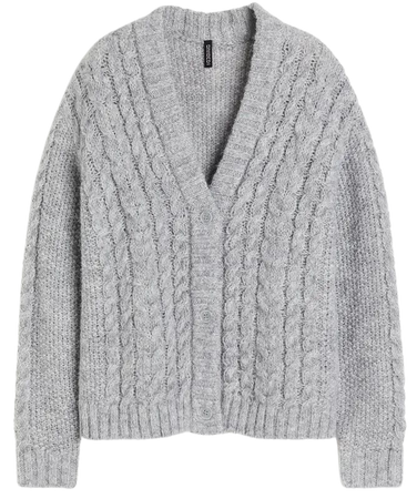 Knit Cardigan - Light gray melange - Ladies | H&M US
