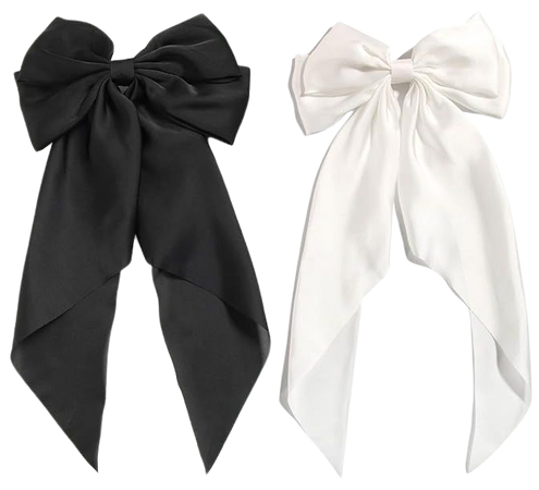 Amazon.com : SUSULU Pink Hair Bow for Women,Big Pink Bow for Girls Blue Bows Hair Clip Party Ribbon Bow,Large Satin Bow Long-Tail Hairpin Hair Barrettes Hair Accessories 2pcs : Beauty & Personal Care