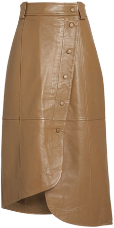 Lamb Leather Wrap Skirt