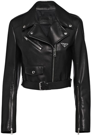 Prada nappa leather biker jacket