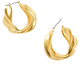 Sculptural Medium Hoop Earrings