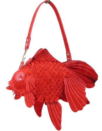 fish purse red