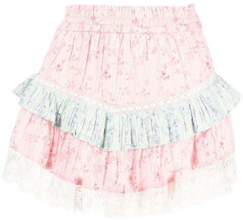 LoveShackFancy Tiered Mini Skirt - Farfetch