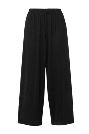Cropped Jersey Pants - Black