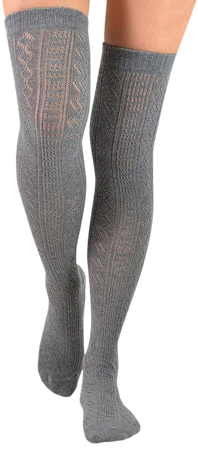 Amazon.com: TeeHee Women's Fashion Over the Knee High Socks - 3 Pair Combo (Cable Cuff Basic Combo): Clothing