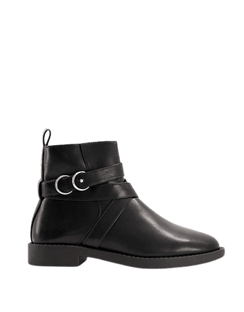 ASOS DESIGN Abby flat chealsea boots in black | ASOS