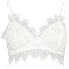Amelie White Tie Back Lace Bralet | Jumpers | PrettyLittleThing