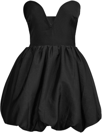 Black V Bar Puffball Dress | Dresses | PrettyLittleThing USA