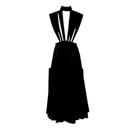 Valentino Black Velvet Cut-Out Dress