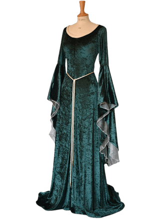 Elvish Dress Medieval Gown Gothic Dress Pagan Dress | Etsy