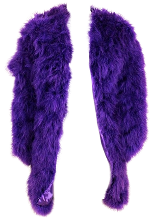 purple fur coat