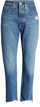 Levi's® 501® High Waist Crop Straight Leg Jeans | Nordstrom