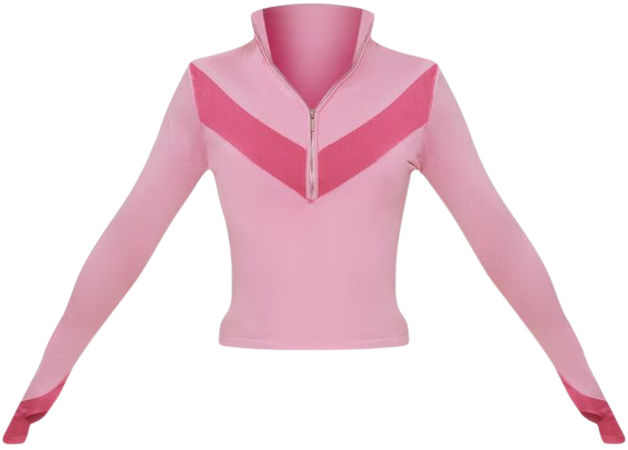 Pink Ski Knitted Half Zip Jumper | Knitwear | PrettyLittleThing AUS