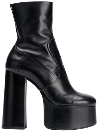 platform heel ankle boots